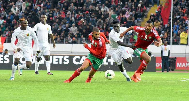 فوز المنتخب الوطني المغربي على غينيا في صور