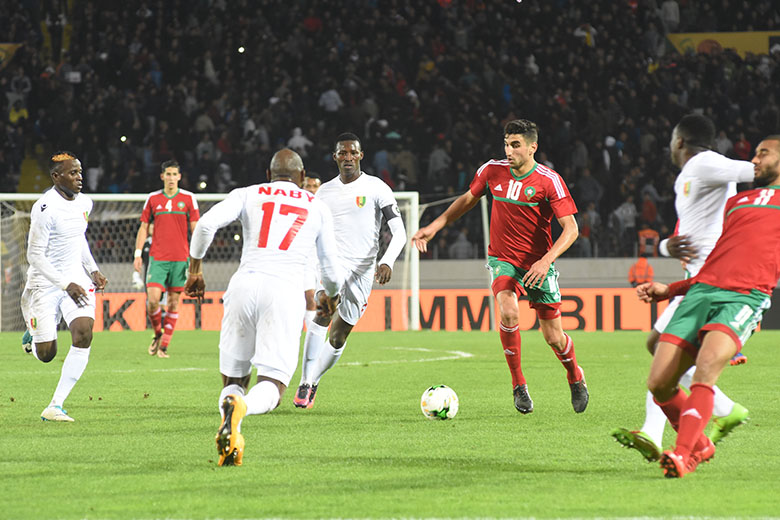 فوز المنتخب الوطني المغربي على غينيا في صور