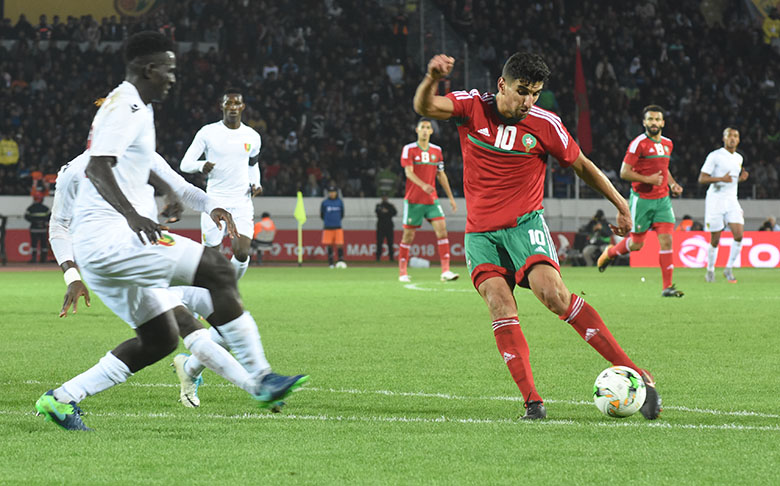 فوز المنتخب الوطني المغربي على غينيا في صور