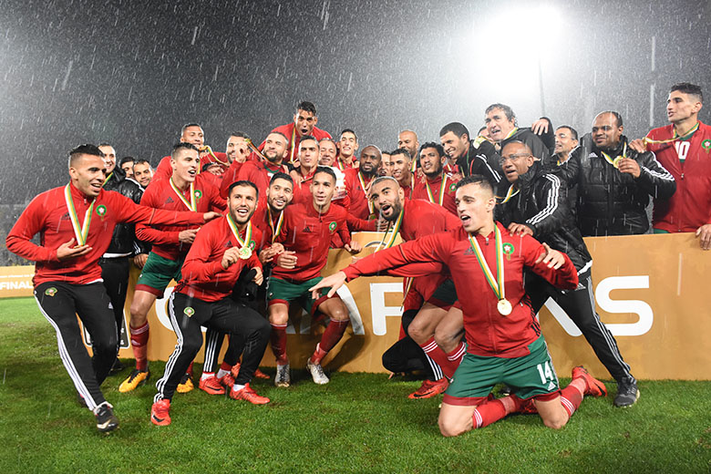 بالصور: أفضل لحظات تتويج المنتخب المغربي