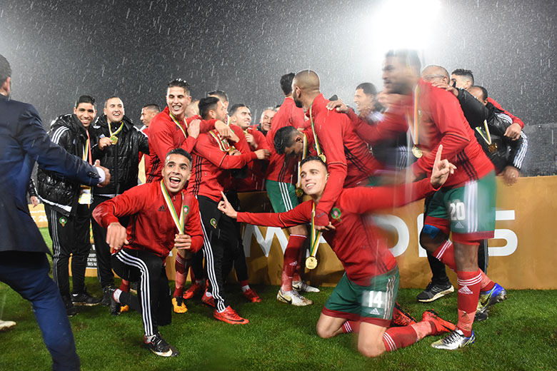 بالصور: أفضل لحظات تتويج المنتخب المغربي