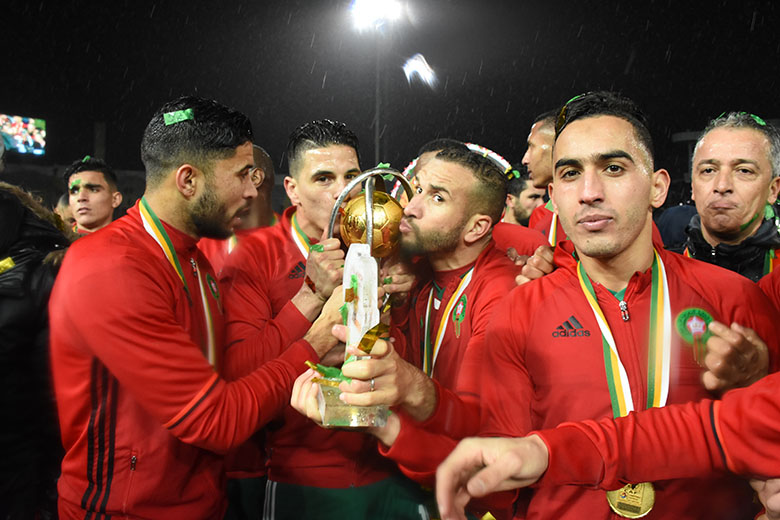 بالصور: أفضل لحظات تتويج المنتخب المغربي
