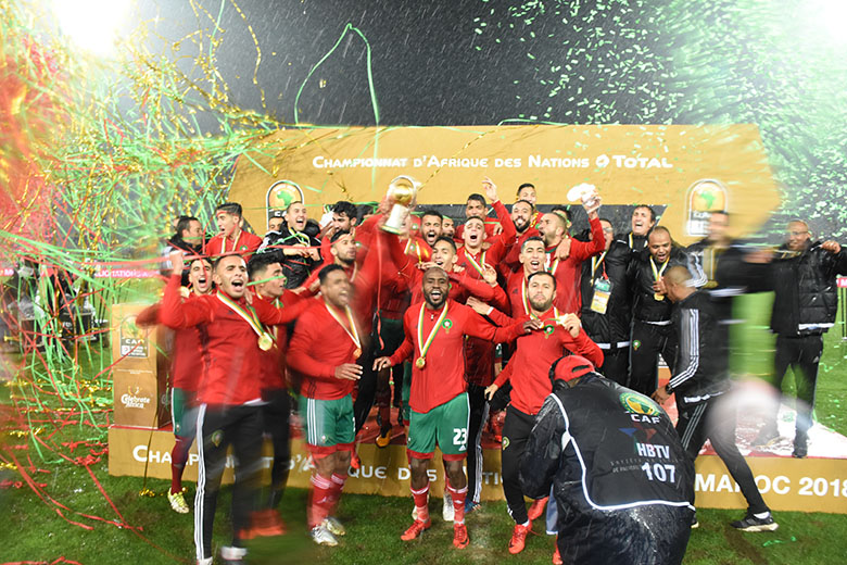 بالصور: أفضل لحظات تتويج المنتخب المغربي