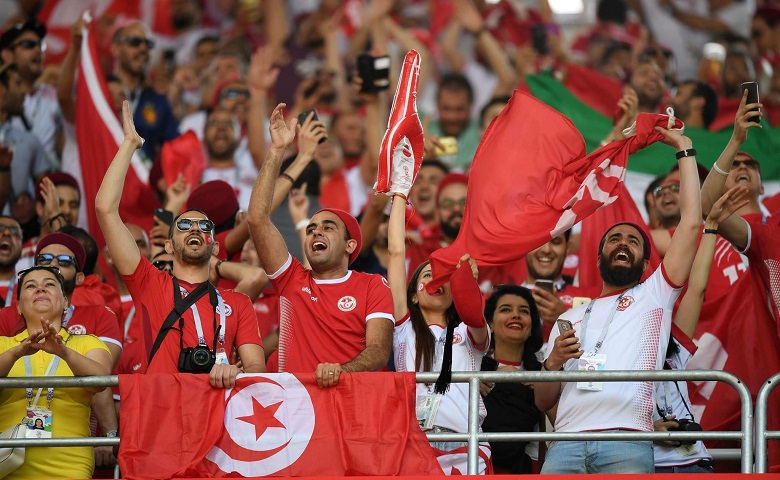 جماهير تونس تحتفل بفك عقدة غانا