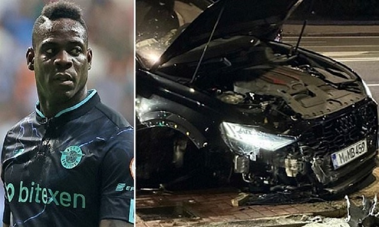 بالوتيلي يتعرض لحادث سير والشرطة تصادر رخصته